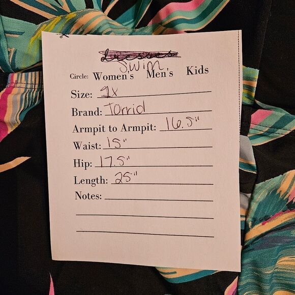 NWT Torrid Mesh High Neck One-Piece Swimsuit. Multi-Colored 1X - Picture 7 of 15